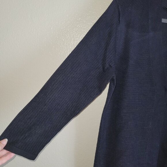 Spense Sweater Womens XL Black‎ Cardigan 3/4 Sleeve Hook & Eye Classic Essential - Picture 2 of 12